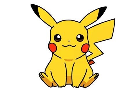 Add a smooth guideline for its tail. . Pikachu drawing easy